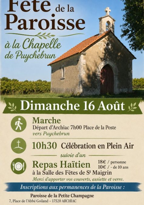 Fête de la Paroisse le 16 Août 2026