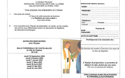 Vous avez choisi de faire baptiser votre enfant