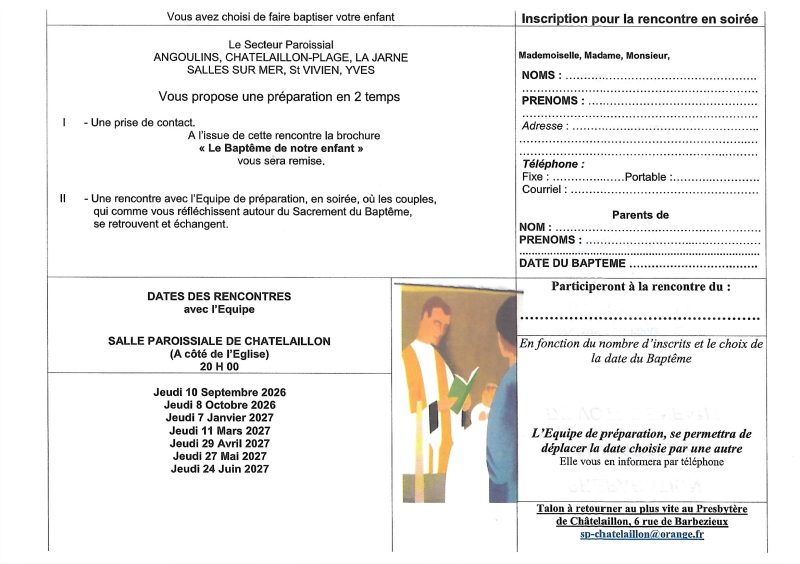 Préparation au baptême