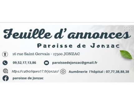 Annonces de la semaine