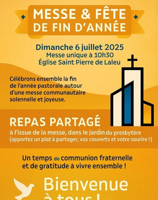 Messe et fête de fin d’année paroissiale