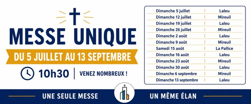Messe unique de l&rsquo;été