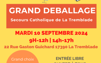 Secours Catholique : Grand déballage de rentrée