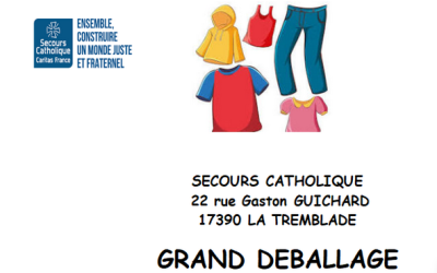 Grand déballage de Printemps au  Secours Catholique