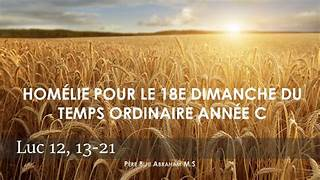 Homélie du 18e dimanche du temps ordinaire