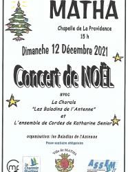 Dimanche 12 décembre : concert de Noël des Baladins de l’Antenne