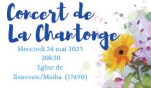 Concert de printemps de la Chantonge à Beauvais-sur-Matha