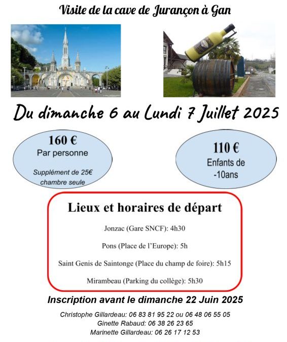 Séjour à Lourdes 2025