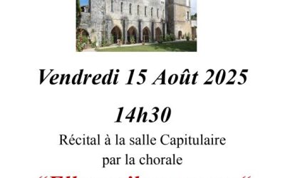 Récital à la salle Capitulaire de l’Abbaye de Fontdouce