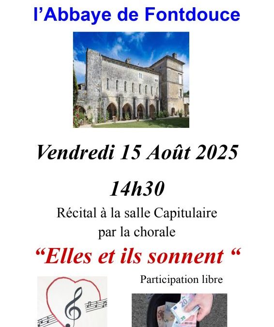 Récital à la salle Capitulaire de l’Abbaye de Fontdouce