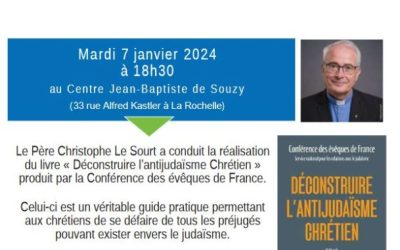 7 janvier-Conférence « Déconstruire l’antijudaïsme Chrétien »