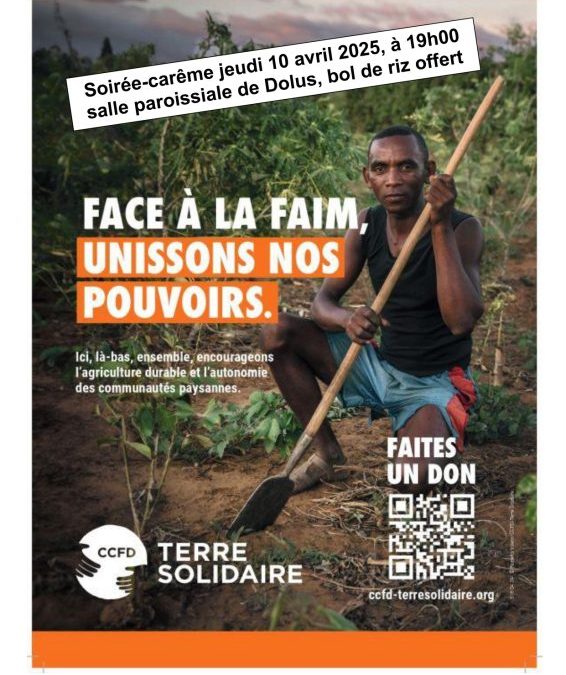Soirée CCFD Terre solidaire du 10 avril