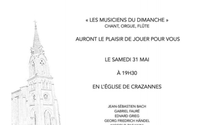 Concert à Crazannes avec « les musiciens du dimanche » au profit des travaux de restauration de l’église