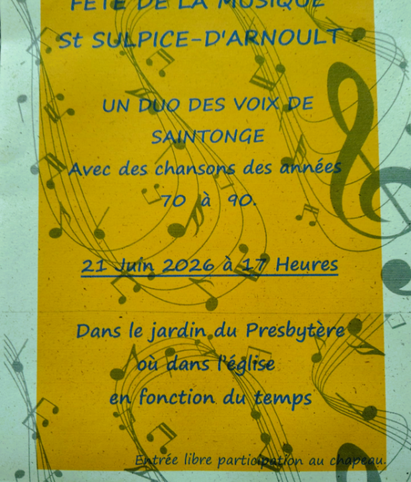 Fête de la musique à Saint Sulpice d&rsquo;Arnoult