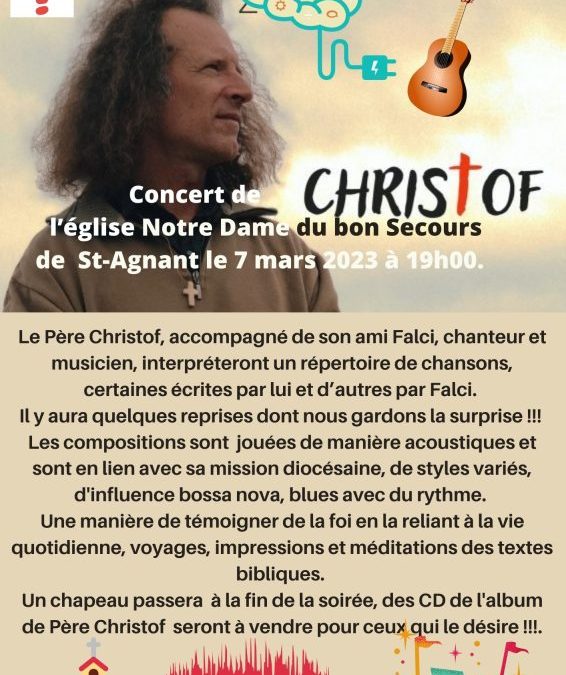 Concert “Christof” du 7 mars à l’église de St-Agnant