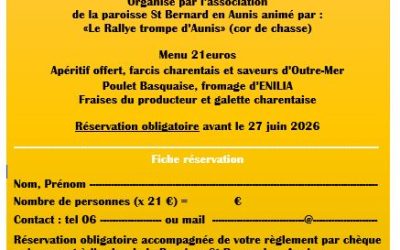 Soirée paroissiale vendredi 3 juillet