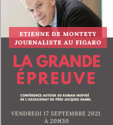 Conférence d’Etienne de Montety autour du roman inspiré par l’assassinat du père Jacques Hamel