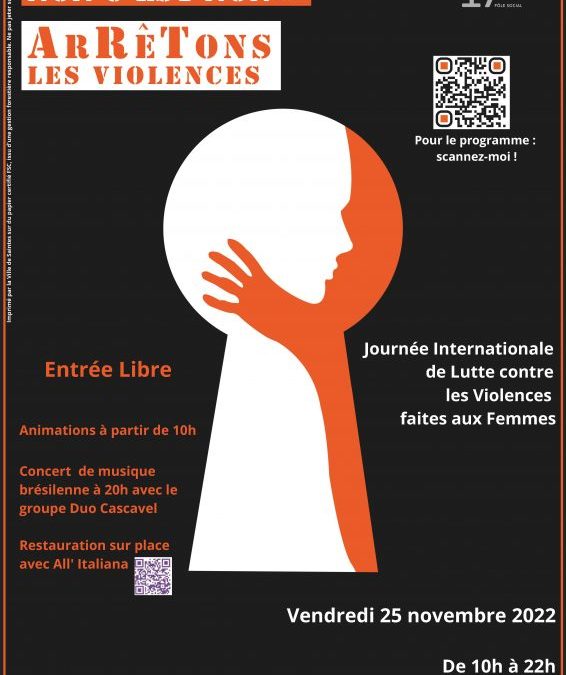 Journée internationale de lutte contre les violences faites aux femmes – 25 novembre 2022