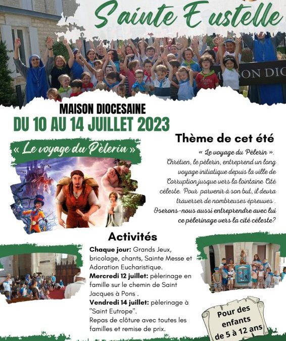 Patronage Sainte Eustelle – du 10 au 14 juillet 2023