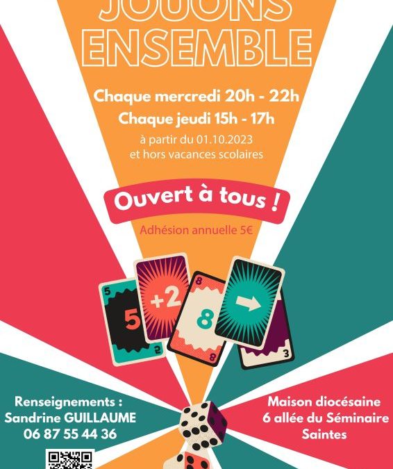 Soirées « jeu » à la Maison Diocésaine