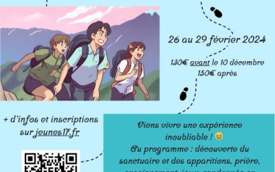 Pèlerinage des jeunes à Lourdes – du 26 au 29 février 2024