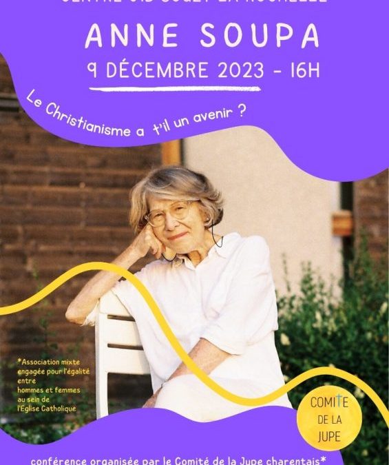 Anne Soupa le 9 décembre au centre JB Souzy à La Rochelle