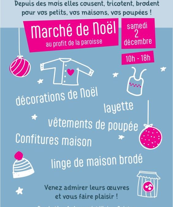 Vente de Noël de l’ouvroir de Saint Vivien – samedi 2 décembre