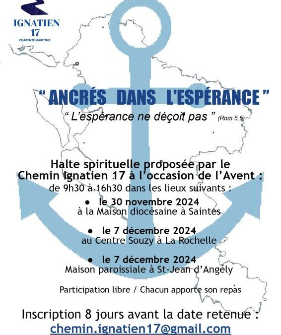 Halte Spi proposée par le Chemin Ignatien : “ANCRES dans l’ESPERANCE”