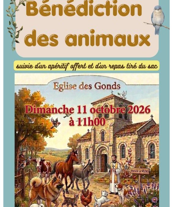 Bénédiction des animaux aux Gonds