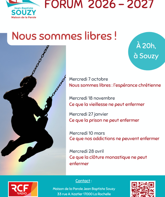 Forum de Souzy : la prochaine soirée et le programme de l&rsquo;année !